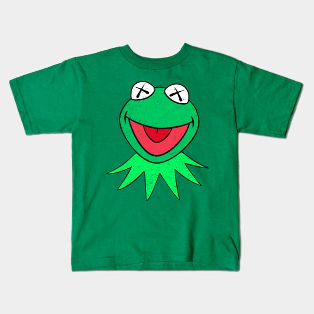 Frog xx, Funny Kaws Frog Kids T-Shirt by photographer1